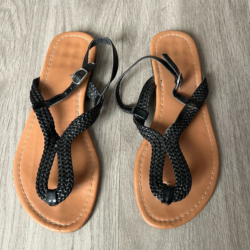 Black strappy sandals